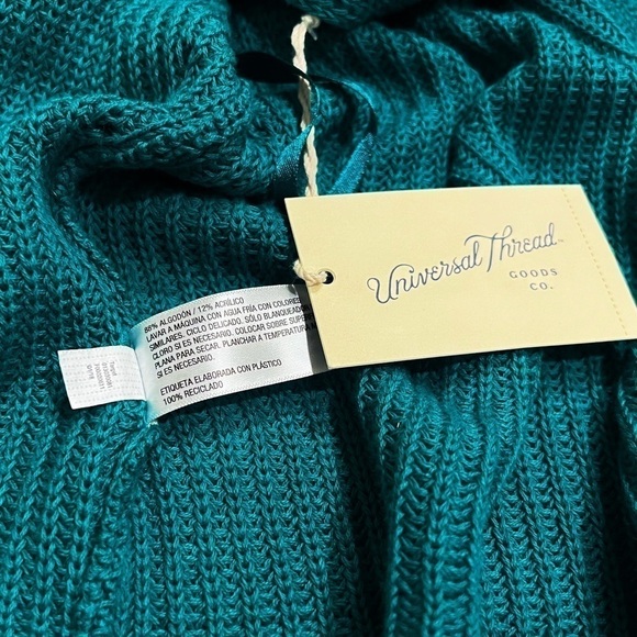 NWT Universal Thread Envelope Sweater Tank Top Green Knit Small Crew Neck - Picture 6 of 9